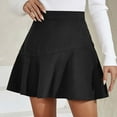 thumbnail image 1 of YUTK Mini Skirt for Women Under $10 Fashion Sexy Women Casual Comfortable Solid Color High Zipper Vent Skirt Black Xl, 1 of 7