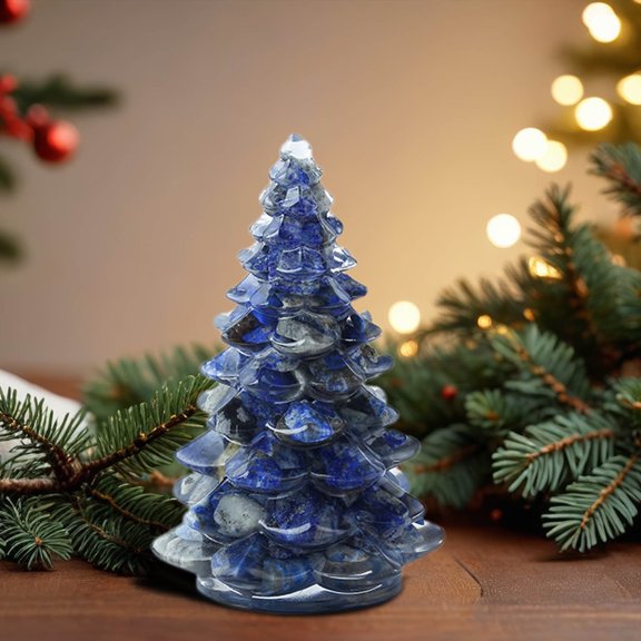 YUTK Resin Christmas Tree Home Mini Decoration Christmas Tabletop Ornaments Ornaments Ornaments,D,Free Size