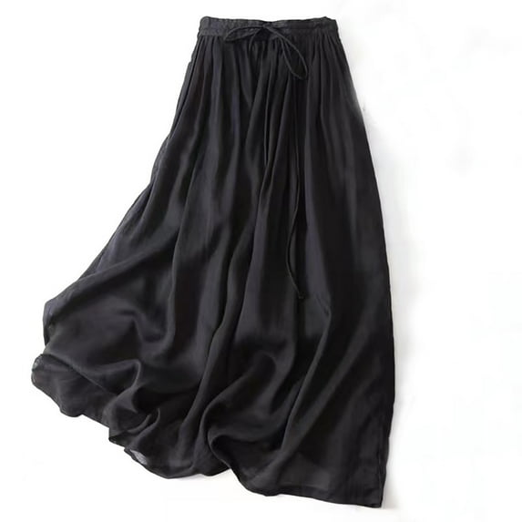 YUTK Skirt for Women - Women's Short Sleeved V-Neck Hollow Lace Patchwork Leaf Skirt Vacation Versatile Dress Black Xxl