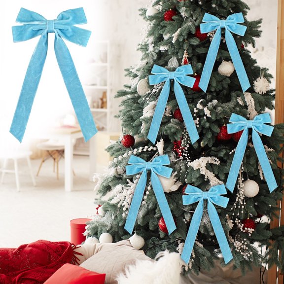 YUTK Small Velvet Christmas Bow Gift Packaging Home Decoration Apparel Clothing,B,Free Size