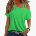 thumbnail image 1 of YUTK Summer Shirts for Women Under $10 Women's Solid Color Camisole Sleeveless T-Shirt Loose Tank Top Green M, 1 of 5