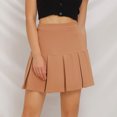 thumbnail image 1 of YUTK Summer Skirt for Women - Women Fashion Casual High Waist Ruffled Elastic Waist Short Skirt Khaki L, 1 of 8