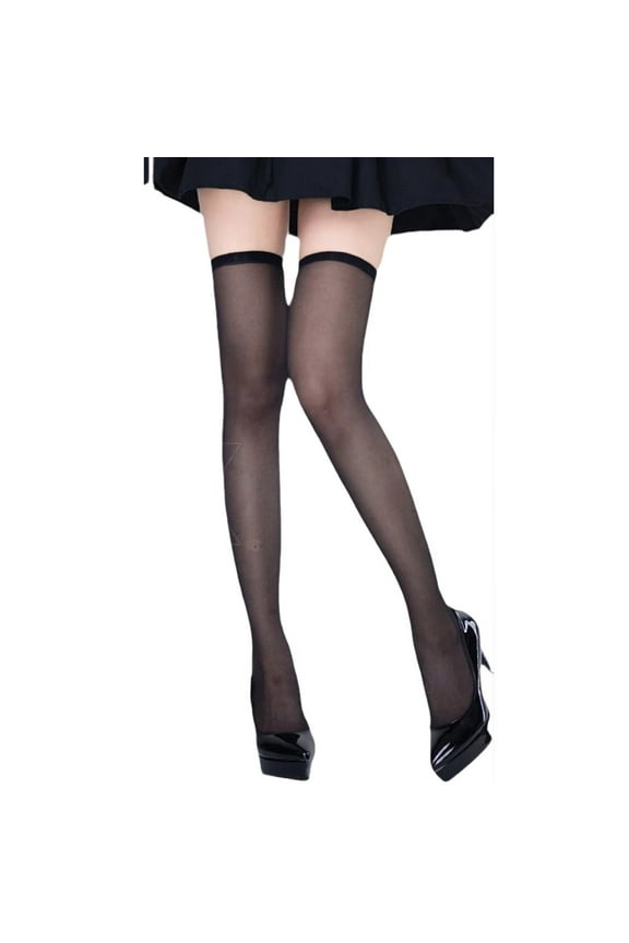 Tights for Women Under Dress - Women Girls Solid Chriatmas Knee Socks Stockings Silk Stockings - Black Free Size