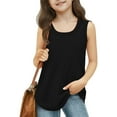 thumbnail image 1 of YUTK Toddler Clothes for Girls Toddler Kids Girls Solid Color Print T-Shirt Fashion Cute Round Neck Print Sleeveless Singlet Top Black 5 Years, 1 of 9
