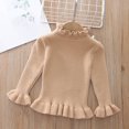 thumbnail image 1 of YUTK Toddler Girl Clothes Fashion Girl Children' Casual Long Sleeved Solid Color Sweater Warm Over Sweater Khaki, 1 of 3