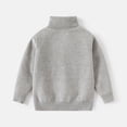 thumbnail image 1 of YUTK Toddler Girl Outfits Solid Color Fashionable Casual Warm Knitted Sweater Double-Layer Knitted High Neck Sweater Round Neck Sweater Gray, 1 of 3