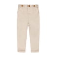 thumbnail image 1 of YUTK Toddler Kids Big Boy Fashion Cute Solid Color Stripe Casual School Uniform Suit Pants Trousers Khaki, 1 of 3