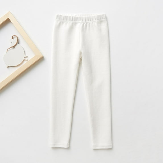 YUTK Toddler Kids Comfortable Leggings for Girls Leggings Great for Softness and Breathability Pants White