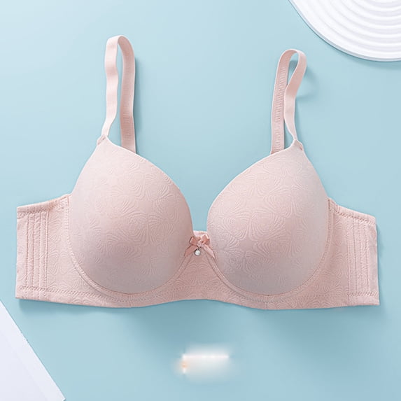 YUTK Wireless Sports Bra - Women's Solid Color Maternity Sleeping Underwear with Underwear Women Daily Bra Beige 95D