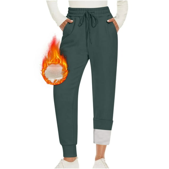 YUTK Women's Capri Pants - Fashion Casual Women Span Ladies Full Length Pants Leggings High Waist Keep Warm Pockets Long Pants Navy L