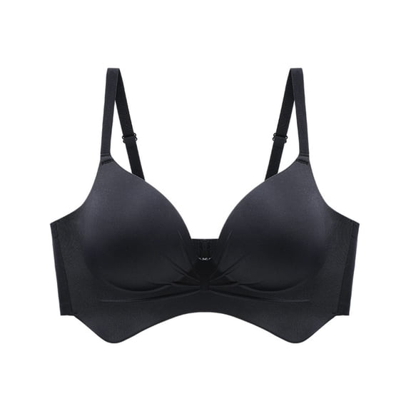 YUTK Women's High Impact Racerback Bra - Woman's Printing Gathered Together Large Size Daily Bra Underwear No Rims Black M