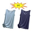 thumbnail image 1 of YUTK Women's Nightshirt Short Sleeve Women's V-Neck Sleeveless Pajamas Large Size Loose Long Nightdress(Light Blue,Blue), 1 of 2