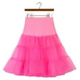 thumbnail image 1 of YUTK Women's Plus Size Stretch Skirt - Women's Fashionable Summer Retro High-Waisted Gauze Puffy Skirt Party Skirt Hot Pink M, 1 of 6