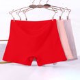 thumbnail image 1 of YUTK Women's Seamless Bikini Panties Under $5 3Pc Women's Plus Size Xl-6Xl Solid Color Patchwork High Waist Leak Proof Short Underwear Shorts Red 3Xl, 1 of 3