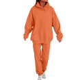 thumbnail image 1 of YUTK Womens 2 Piece Outfits Lounge Hoodie Sweatsuit Sets Oversized Sweatshirt Baggy Fall Comfy Sweatpants with Pockets Orange L, 1 of 8