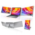 thumbnail image 1 of YUTOO 1200P 14” Laptop Screen Extender, [M1/M2/M3/Windows] [1 Cable to Connect], 16:10 | sRGB 100% | 1500:1 Contrast |360°Rotation, Triple Monitor Laptop Extender for 13-17" Laptops, 1 of 6