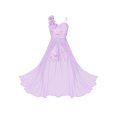 thumbnail image 1 of YUUMIN Big Girls Shiny Sequins Formal Dress One Shoulder Jumpsuit Romper Dress Dance Prom Gown Lavender 16, 1 of 7