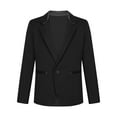 thumbnail image 1 of YUUMIN Boys Long Sleeve Formal Suit Blazer Coat One-Button Gentleman Jacket Tuxedo Suit for Party Black 12, 1 of 5