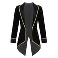thumbnail image 1 of YUUMIN Boys Medieval Prince Formal Tuxedo Tailcoat Velvet Long Sleeve Jacket Coat Black 8, 1 of 5