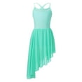 thumbnail image 1 of YUUMIN Girls Lyrical Dance Dress Crisscross Back Irregular Modern Dancewear for School Choir Mint Green-B M, 1 of 7