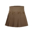 thumbnail image 1 of YUUMIN Kid Girls High Waist Casual Mini Skirts A-Line JK School Uniform Skirt Pleated Tennis Skorts Coffee 120, 1 of 7