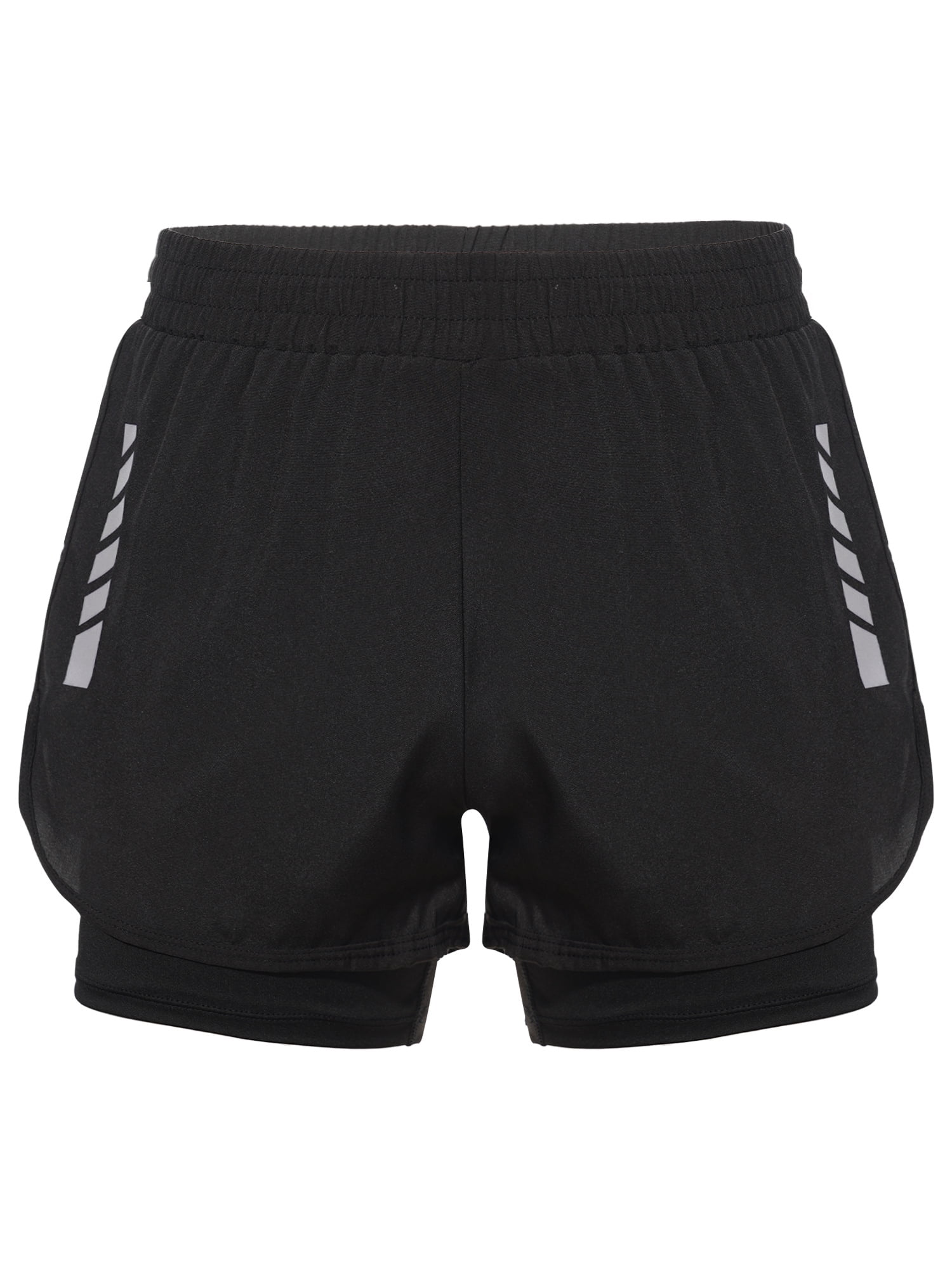 YUUMIN Kids Boys 2 in 1 Running Athletic Workout Shorts Double Layer ...