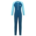 thumbnail image 1 of YUUMIN Kids Boys Upf 50+ Full Body Cover Swimsuits Athletic One Piece Rashguard Wetsuits Swimwear Sky Blue 3-4, 1 of 7