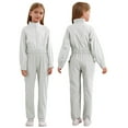 thumbnail image 1 of YUUMIN Kids Coveralls for Girls Mechanic Boiler Suit Casual Jumpsuit with Pockets One Piece Romper Overalls Ivory 12, 1 of 6