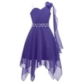 thumbnail image 1 of YUUMIN Kids Flower Girls One Shoulder Dress Irregular Wedding Pageant Dresses Evening Party Prom Ball Purple 8, 1 of 5
