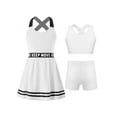 thumbnail image 1 of YUUMIN Kids Tennis Dress Outfits Girls Golf Athletic Dresses and Dance Crop Tops with Booty Shorts White 8, 1 of 5