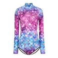 thumbnail image 1 of YUUMIN Ladies Mermaid One Piece Swimsuits Upf 50+ Long Sleeve Monokini Swimwear Blue&Purple 4XL, 1 of 6