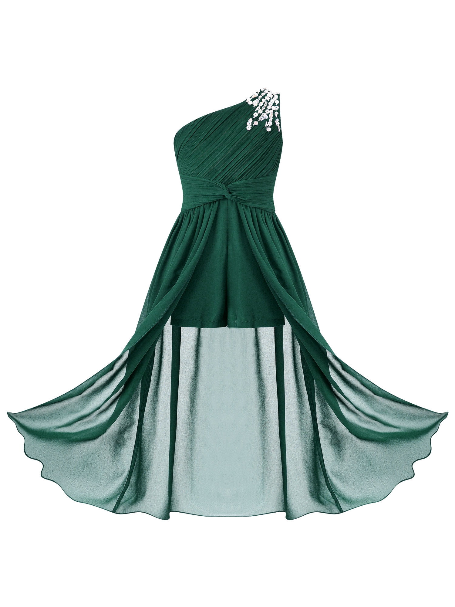 slim fit dress slacks One Shoulder Beaded Chiffon Wholesale Bridesmaid Dresses