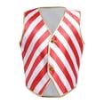 thumbnail image 1 of YUUMIN Unisex Kids Christmas Waistcoat Sleeveless V-Neck Red & White Striped Vest for Santa Claus Red 12, 1 of 7