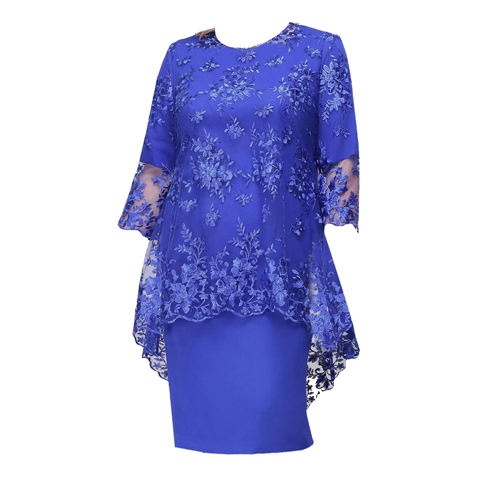 royal blue dress for wedding mother of the bride Unique Vintage Plus Size Navy & White Stripe Shirt Swing Dress main image 0