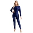 thumbnail image 1 of YUUMIN Women's Upf 50+ Thermal Wetsuits Full Body Cover Swimsuits Sun Block Jumpsuits Navy Blue-A M, 1 of 7