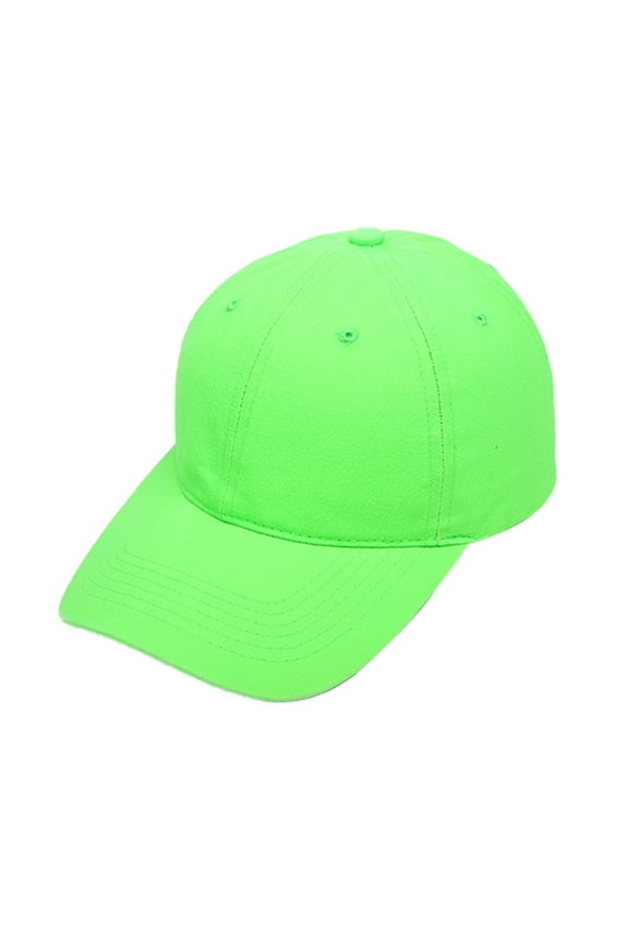 Baseball Cap Unisex Athletic Low Profile Plain Fluorescent Neon Solid Color Hat