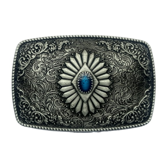 YUUZONE Belt Buckle for Men Vintage Engraved Flower Pattern Waist Belt Buckle for Pants Western Cowboy Buckle Belt Accessories