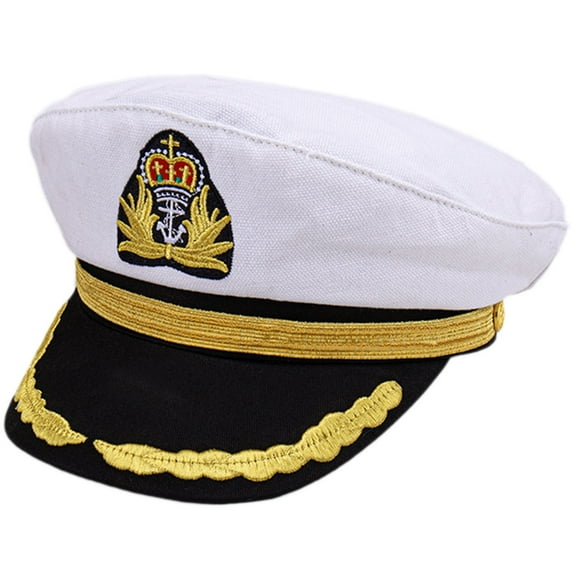 YUUZONE Captain Yacht Hat Sailors Hats Snap-back Adjustable Boats Sea Hat Navy Costume Accessory for Party Adu1t/Kid Size