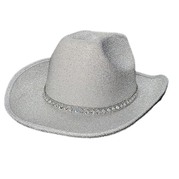 YUUZONE Cowboy Hat Fedora Glitter Cowgirl Hat Western Cowboy Hat Bachelorette Party Hat