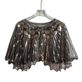 thumbnail image 1 of YUUZONE Elegant Women 1920s Shawl Beaded Sequin for Evening Dress Gatsby Accessories, 1 of 19