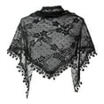 thumbnail image 1 of YUUZONE Lace Triangle Scarf Summer Hijab Mantilla Veil Catholic Church Veil Lace Scarf, 1 of 13