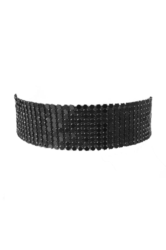 Rhinestone Choker Necklaces For Women Wide Rhinestone Collar Chain Necklace Wide Crystal Choker Rhinestone Neck Chain