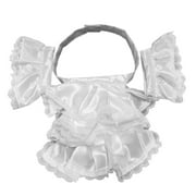 YUUZONE Ruffle Lace Satin Jabot and Cuffs Set Unisex Party Costume Accessories
