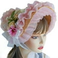 thumbnail image 1 of YUUZONE Teas Party SunHat Lace Fascinators For Women Lolit Straw Hat Victorian Bonnet, 1 of 19