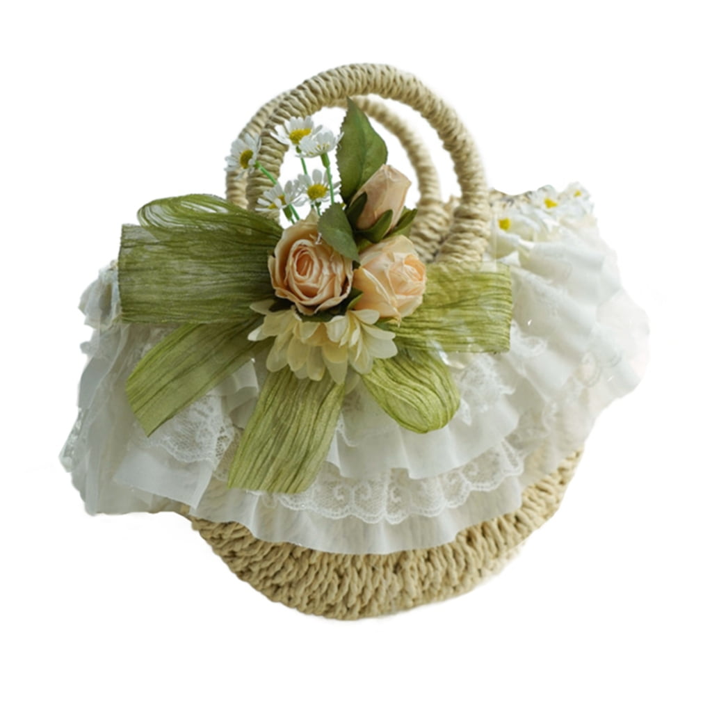 YUUZONE Teas Party SunHat Lace Fascinators For Women Lolit Straw Hat Victorian Bonnet