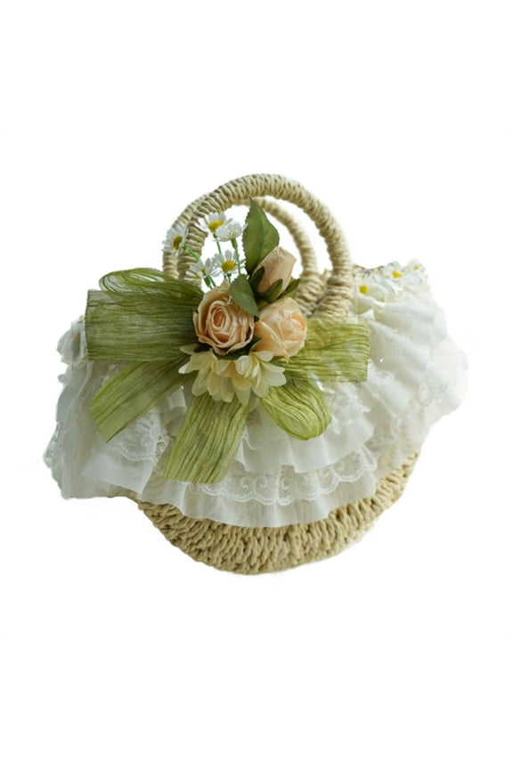 Teas Party SunHat Lace Fascinators For Women Lolit Straw Hat Victorian Bonnet