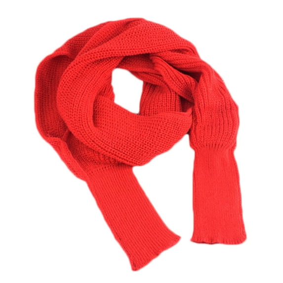 YUUZONE Women Winter Knitted Blanket Long Shawl Wrap with Sleeves Solid Color Crochet Sweater Scarf Multi-Use Poncho Cape Neck Warmer