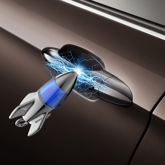 YUVA Car Anti-Static Keychain, Alloy, Multifunctional Discharge Tool, Portable for Expelling Static Electricity, Pink/Blue/Gray