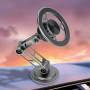 YUVA Car Phone Mount, Folding Rotating Magnetic Holder, 1080  Adjustable, Waterproof & Sunproof, Secure for Navigation, Gray/Gold/Silver, Easy Install