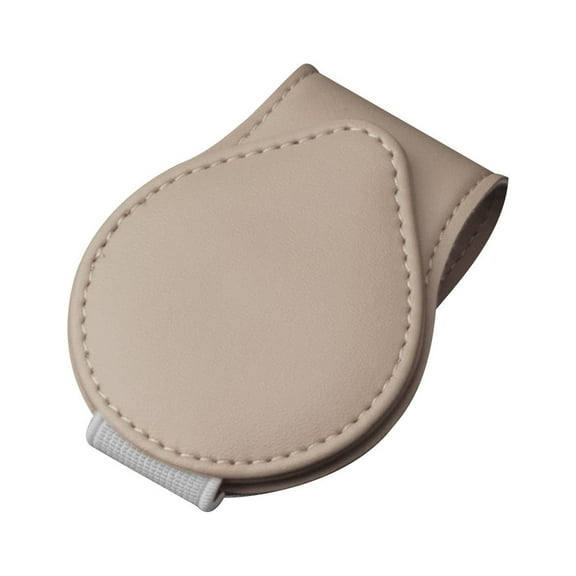 YUVA Car Sun Visor Sunglass Clip, Leather+Steel, Magnetic, Eyeglass Holder, Compact, Easy Install, Prevents Lens Scratches, Fits Most Visors